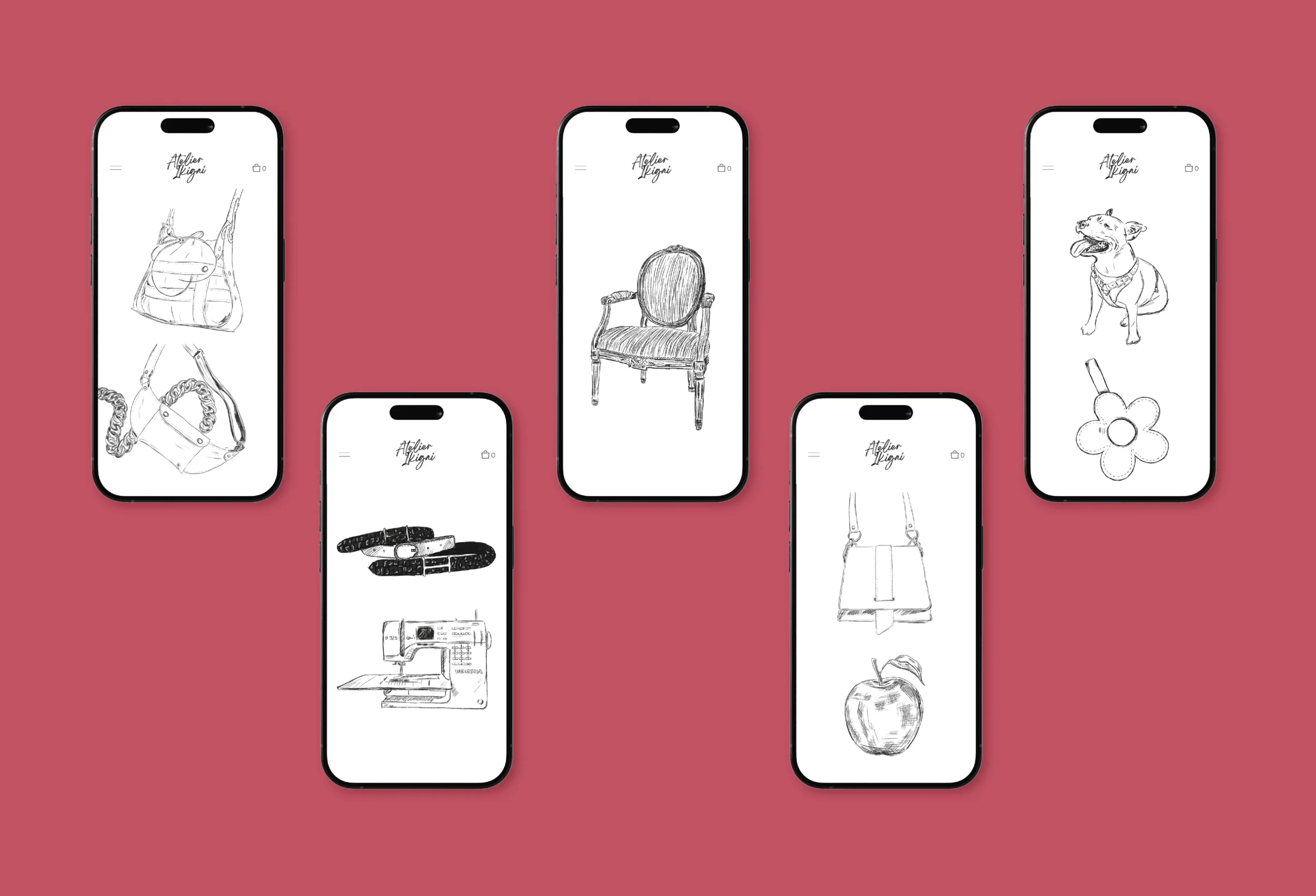 By Ethel, réalisation d'illustrations web pour l'Atelier Ikigai.