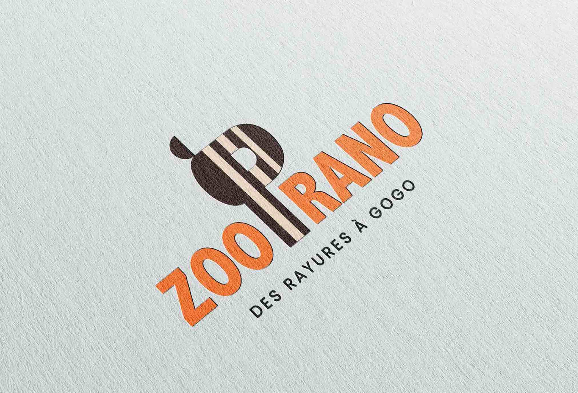Projet logo, Zooprano, mockup papier - By Ethel