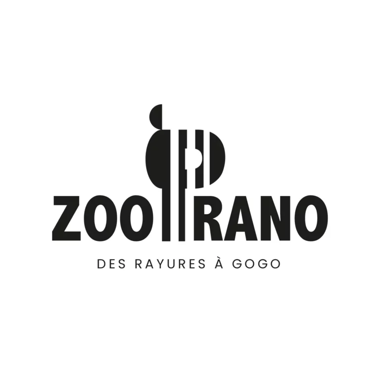 Projet logo, Zooprano, logo en noir et blanc - By Ethel