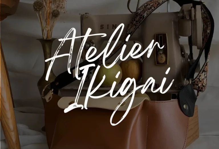 By Ethel, création d'illustrations sur-mesure pour L'Atelier Ikigai, une maroquinerie végan.