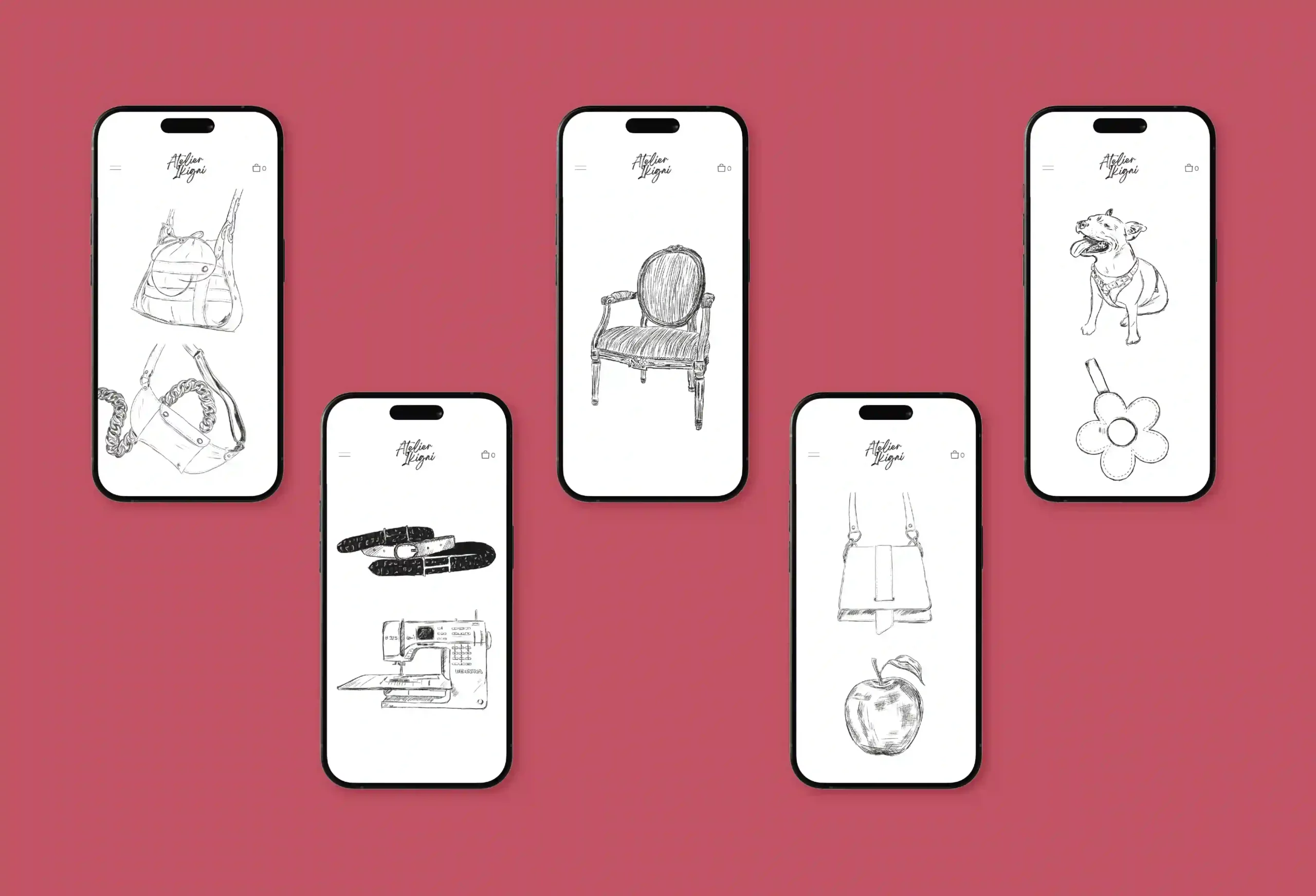 By Ethel, réalisation d'illustrations web pour l'Atelier Ikigai.
