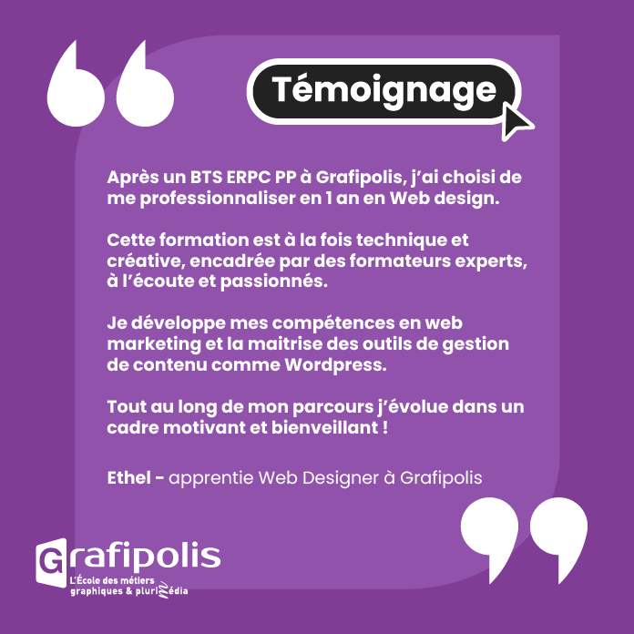By Ethel, création de la première image pour le post instagram de Grafipolis, témoignage