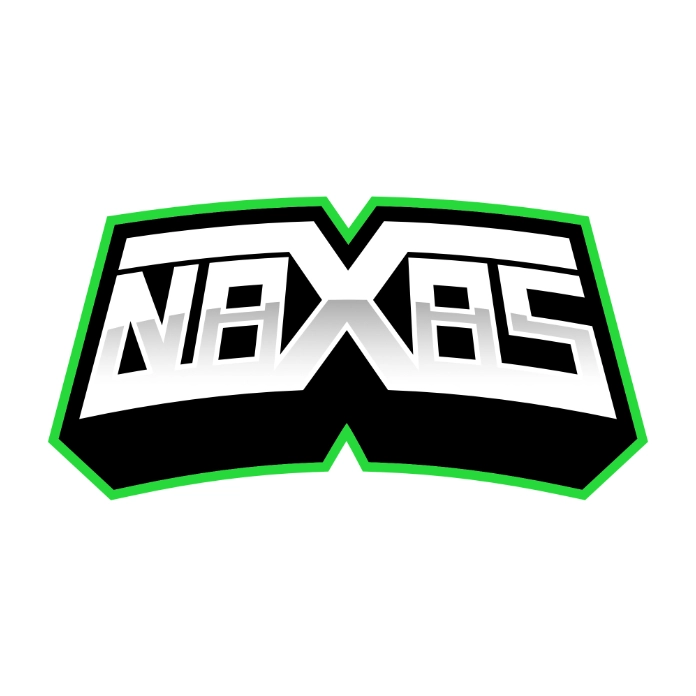 Création d'un logo pour le groupe de musique NAXAS, logo sur un fond blanc.