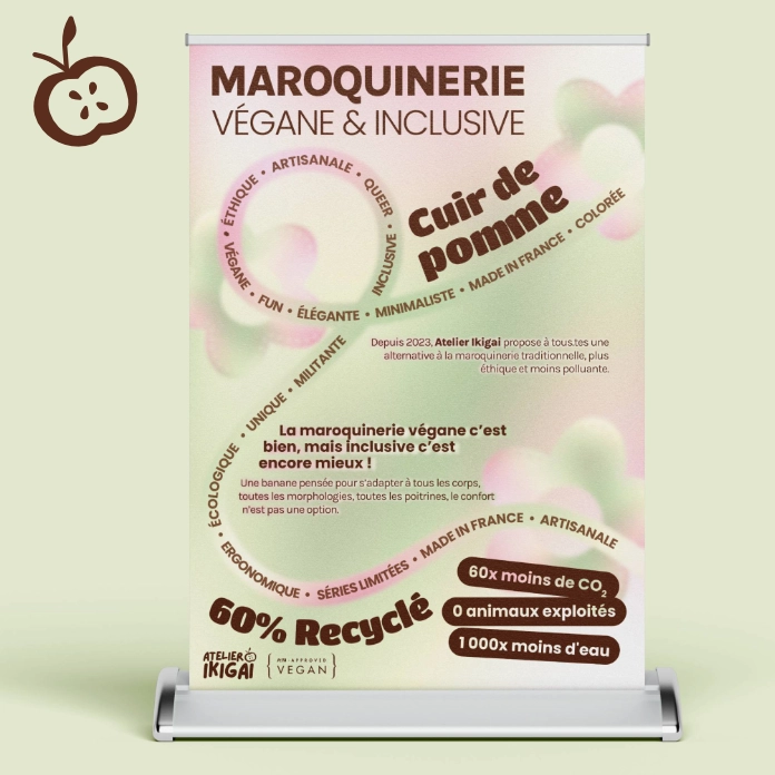 Atelier Ikigai, création d'une affiche stop trottoir
